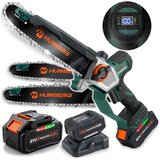 Humberg HM-437 PRO akumulatorska lančana pila za grane zelena, 1x4,0 Ah, 10″ / 8″ | shoptok.hr