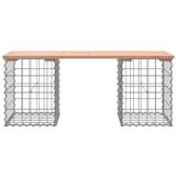 vidaXL Vrtna klupa s gabionskim dizajnom 103x31x42 cm drvo duglazije | shoptok.hr