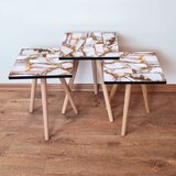 Hanah home 3Shp106 - white whitegoldbrown nesting table (3 pieces) | ePonuda.com