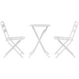 Bistro set za vrt 3 pcs Bijelo Čelik | Eponuda.com