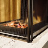 Kondela Zaslon za kamin, črn, KAIRA | Shoptok.si
