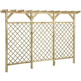 vidaXL Vrtna rešetkasta ograda s pergolom 300x50x200 cm od borovine | shoptok.hr