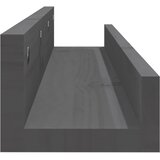  Zidne police 2 kom sive 80x12x9 cm od masivne borovine | shoptok.hr