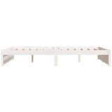  Posteljni okvir bel iz trdnega lesa 140x200 cm, (20644884) | Shoptok.si