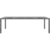 vidaXL Vrtni stol 250x100x75 cm od kaljenog stakla i poliratana sivi | shoptok.hr