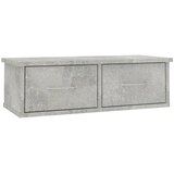  Zidna polica s ladicama boja betona 60 x 26 x 18,5 cm drvena | shoptok.hr