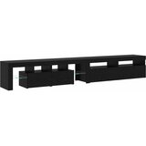 TV ormar 2 pcs Crni hrast 260 x 37 x 40 cm Konstruirano drvo | shoptok.hr