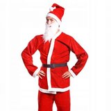 Family Christmas Božičkova obleka 5 delna - jakna, hlače, kapa, brada in pas | Shoptok.si