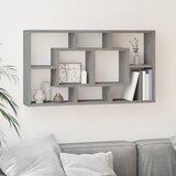 Maison Chic Stenska polica - Viseča Polica z 8 predelki betonsko siva, (21794126) | Shoptok.si