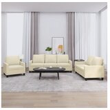vidaXL 3-dijelni set sofa s jastucima krem od umjetne kože Cijene