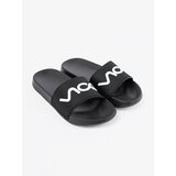 Shelvt Black flip-flops with inscription | Shoptok.si