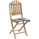  Sklopive vrtne stolice s jastucima 2 kom od bambusa | shoptok.hr