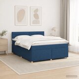  Boxspring krevet s madracem Plava 180 x 200 cm Tkanina | shoptok.hr