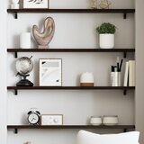  Zidna polica tamnosmeđa 80x10x2 cm od obrađene hrastovine | shoptok.hr