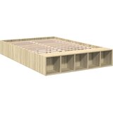  Okvir za krevet boja hrasta 135x190 cm od konstruiranog drva | shoptok.hr