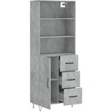  Visoka komoda siva betona 69,5x34x180 cm od konstruiranog drva | shoptok.hr