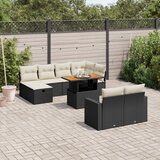 vidaXL 11-dijelni set vrtnih sofa od poliratana s jastucima crni | shoptok.hr
