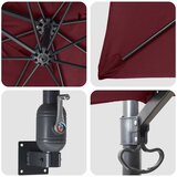  Vrtni suncobran Bordeaux Crvena 248,5 x 247,5 x 160 cm | shoptok.hr