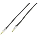 Utičnica Audio Priključni kabel [1x 3,5 mm banana utikač - 1x 3,5 mm banana utikač] 0.5 m Crna