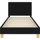  Otroški posteljni okvir z vznožjem Črna 90 x 190 cm blago, (5000104673) | Shoptok.si