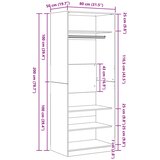 Ormarić Umjetnički hrast 80 x 50 x 200 cm Konstruirano drvo | shoptok.hr