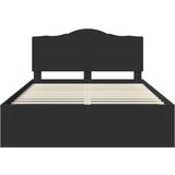  Konstrukcija postelje Črna 140 x 200 cm Masivno borovo les, (5000102200) | Shoptok.si