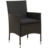 Maison Chic Vrtni stoli - Stol za vrt z blazinami 4 kosi poli ratan črni JS2243, (21876731) Cene