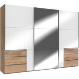 Modern Living Omara Z Drsnimi Vrati Level 36 D, Bela, Barva Hrasta | Shoptok.si
