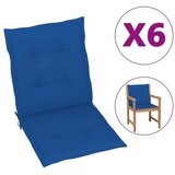  Blazine za vrtne stole 6 kosov kraljevsko modre 100x50x3 cm | Shoptok.si