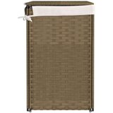 Košara za rublje s 2 odjeljka 53 x 35 x 57 cm od poliratana | shoptok.hr
