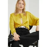 American Vintage Bluza za žene, boja: žuta, glatka