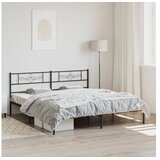 vidaXL okvir za krevet s uzglavljem crni 180x200 cm | shoptok.hr