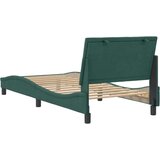  Okvir za krevet s uzglavljem tamnozeleni 90x190 cm baršunasti | shoptok.hr