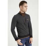 Dewberry 1039 MEN'S SWEATSHIRT-PATTERNED ANTHRACITE | shoptok.hr