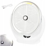  Brezžični aku. LED COB namizni ventilator USB bel Cene