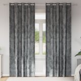 vidaXL žametne zavese 2 kosa z očki Siva 260x140 cm | Shoptok.si
