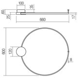  Redo 01-3103 - LED zidno svetlo ATOM LED/20W/230V prečnik 60 cm | Eponuda.com