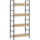 Police za knjige s 4 razine boja hrasta 60x27,6x124,5 cm drvene | shoptok.hr