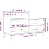 Ormarić za cipele boja hrasta 102x36x60 cm konstruirano drvo | shoptok.hr