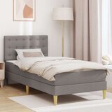  Okvir kreveta s madracem Sivo-smeđa 90 x 190 cm tkanina - Sivo-smeđa 90 x 190 cm | shoptok.hr