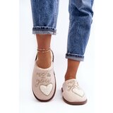 Boto Women's Classic Slip-On Fleece Lined Beige Slippers Mabira | Shoptok.si