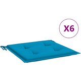  Jastuci za vrtne stolice 6 kom plavi 50 x 50 x 4 cm od tkanine | Shoptok.si