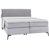 Hom`in postelja boxspring 180 cm x 200 cm , tekstil siva, svetlo siva | Shoptok.si