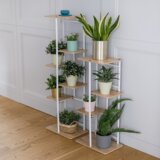 Kondela Stojalo za rože, hrast sonoma/bela, LEDOR TIP 1 | Shoptok.si