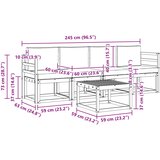  Set vanjskih sofa s jastukom 5 pcs Prirodna i bež | shoptok.hr