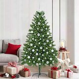 vidaXL Božično drevo med 300 LED z stojalom Zelena 180 cm PE | Shoptok.si