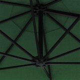  Zidni vrtni suncobran s LED svjetlima 300 cm zeleni | Eponuda.com