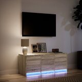  ormarić s LED svjetlima boja hrasta 97x34x40 cm drveni | shoptok.hr