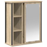 Maison Chic Kopalniška stenska omarica - Kopalniške omarica z ogledalom sonoma hrast 50x21x60 cm iu351, (22064003) Cene