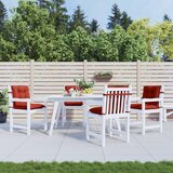  Jastuci za stolice 4 kom prošarano crvena 100x50x7 cm tkanina | shoptok.hr